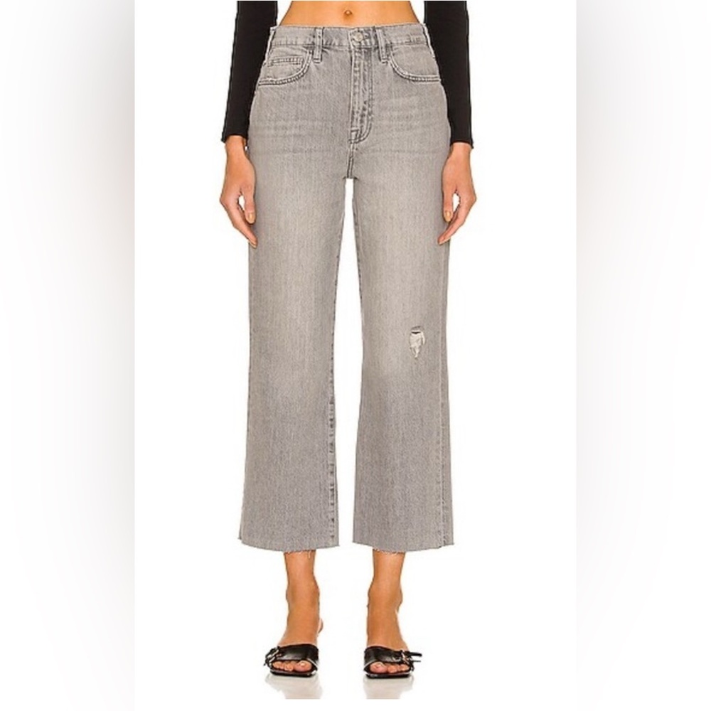 Frame Denim Gray Straight Leg Jeans Le Jane Crop Size 27